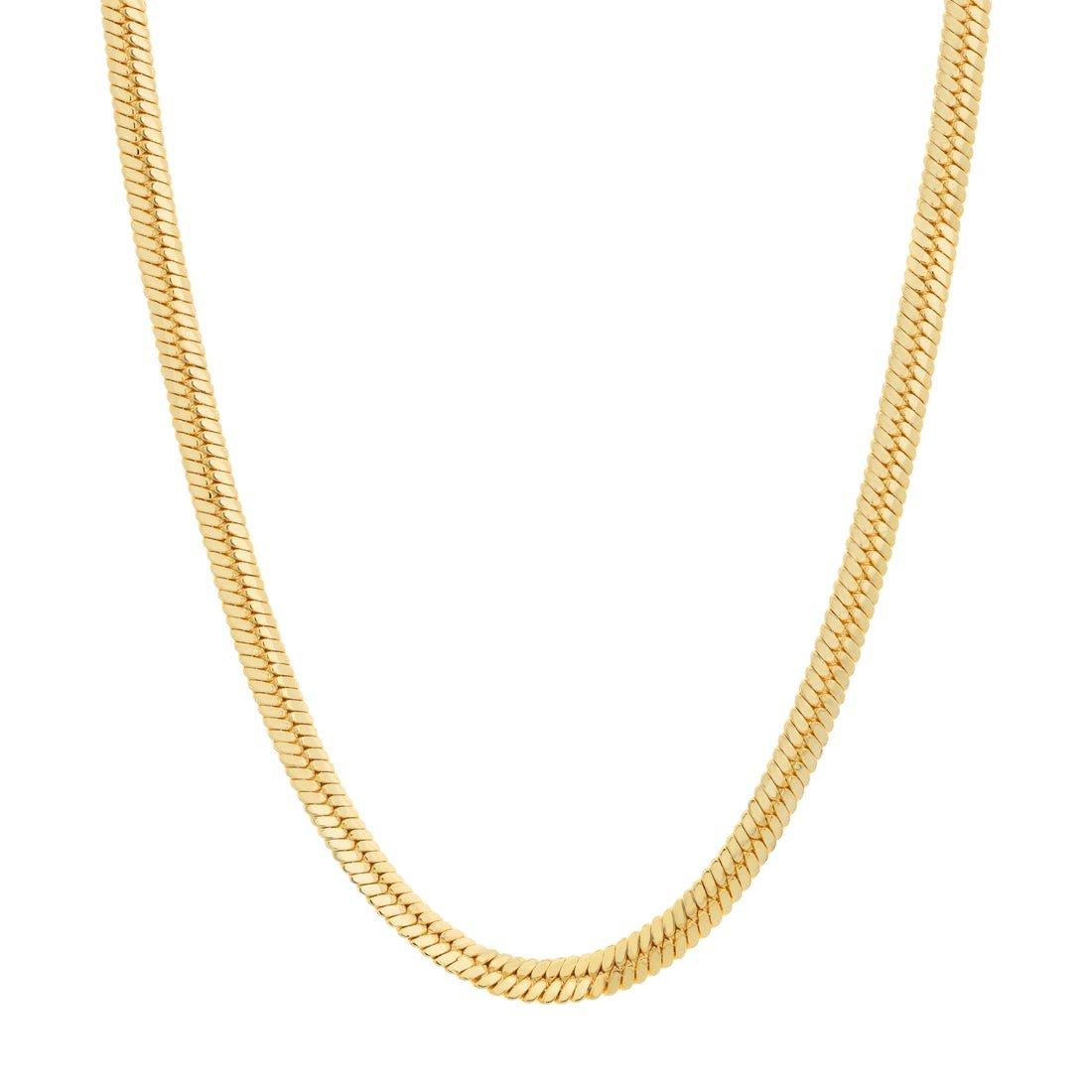 King Ice 10mm Thick Herringbone Chain - 14K Gold - GOLD